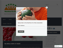 Tablet Screenshot of nutritionforkids.com